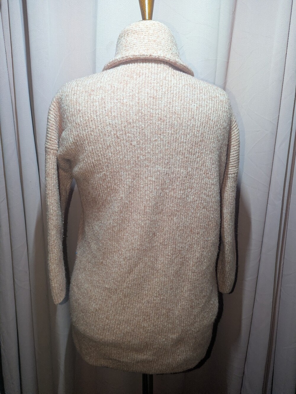 EXPRESS Ribbed Pink Open Cardigan Large - Picture 4 of 13
